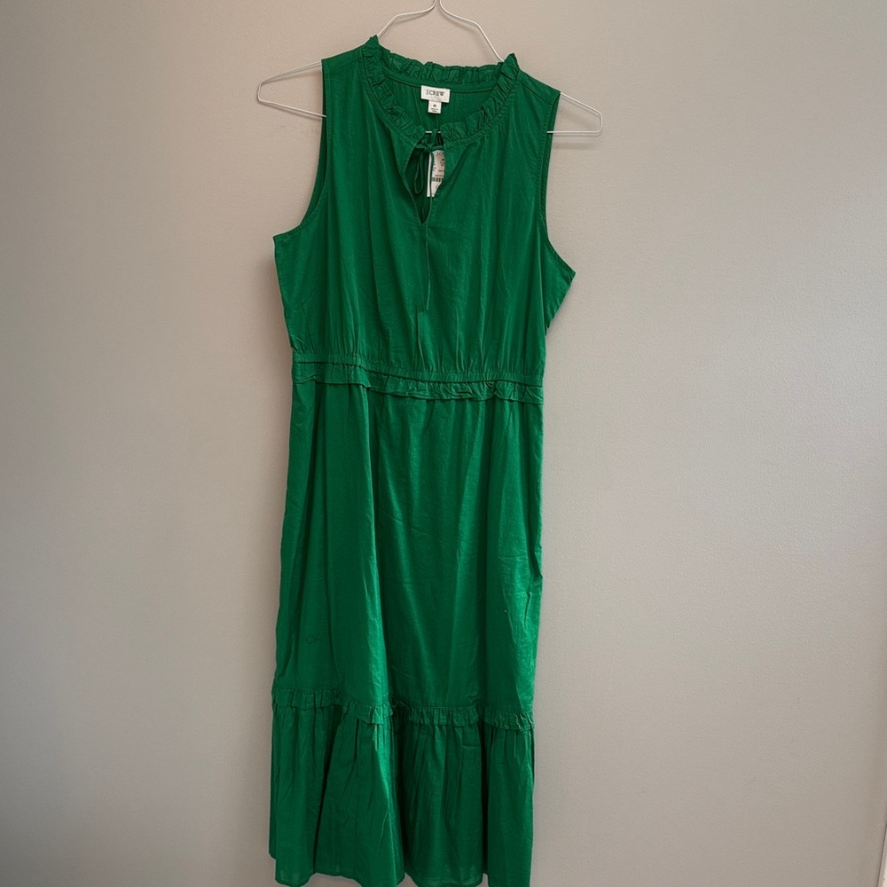J Crew Factory Green Sleeveless Dress